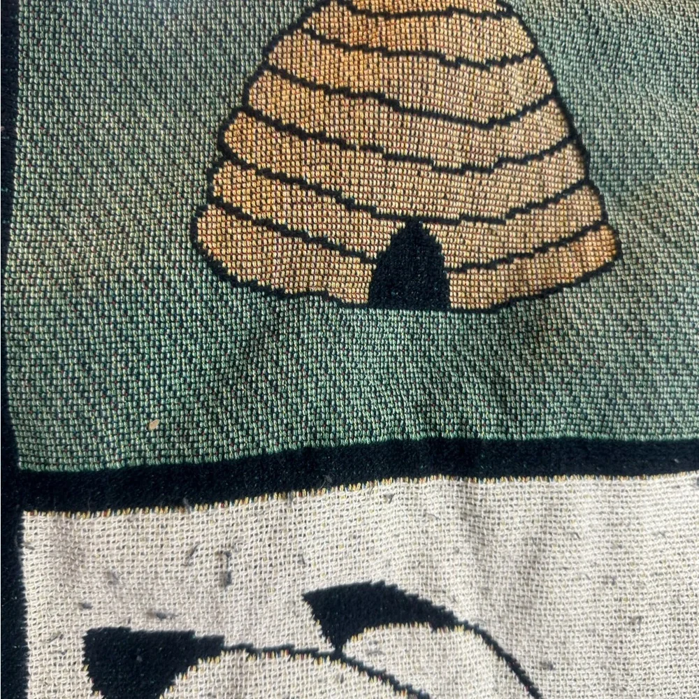 Salt Lake 2002 Olympic Commemorative Throw Blanket - Green, Blue, Cream